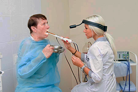 Лечение низкочастотным ультразвуковым аппаратом "Тонзиллор" в консультативно-диагностической поликлинике